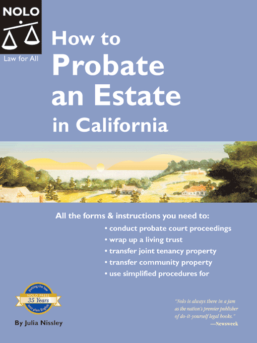 Title details for How to Probate an Estate in California by Julia Nissley - Available